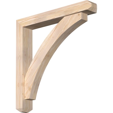 Ekena Millwork Thorton Craftsman Smooth Bracket w/ Offset Brace, Douglas Fir, 5 1/2"W x 36"D x 36"H BKT0604X36X36THR04SDF